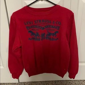 Blue and red Levi sweater